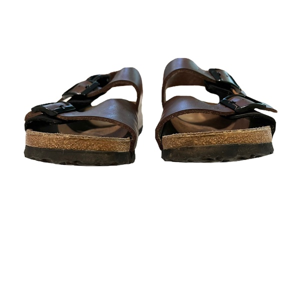 Birki’s Birkenstock Milano Birko-Flor Brown Black Two Tone Slingback 5 N 36 - Picture 5 of 9